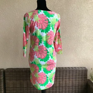 crown & ivy Womens Dress Size XS Pink Green White Sea‎ Turtles Flowers Beach NEW thumbnail 5