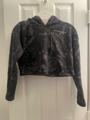 Alphalete Cropped Hoodie Camo thumbnail 1