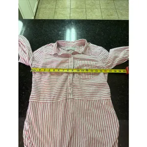 Abercrombie & Fitch Womens Sz XS White Red Stripe Pullover Button Front Shirt thumbnail 7