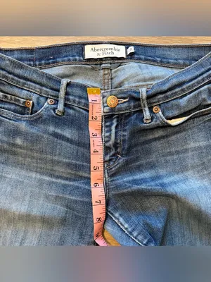 Abercrombie & Fitch Blue Flare Jeans Mid Rise Y2K 2000s Women’s 2R thumbnail 7