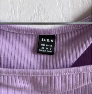 Shein Ribbed Crop Top Purple thumbnail 3