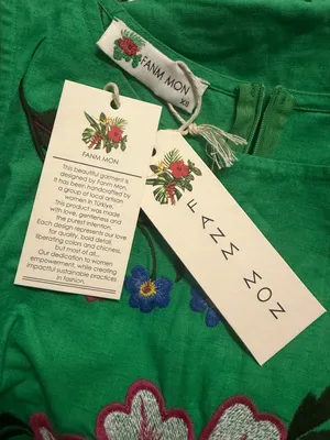 Fanm Mon Flirt Embroidered Ruffle Mini Dress Kelly Green Womens Size XS thumbnail 8