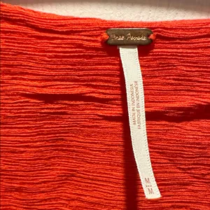 Free People Fiery Red Drape Blouse thumbnail 2