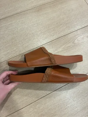 OluKai Women’s Pakea Woven Brown Slip On Sandal Leather Size 10 thumbnail 2
