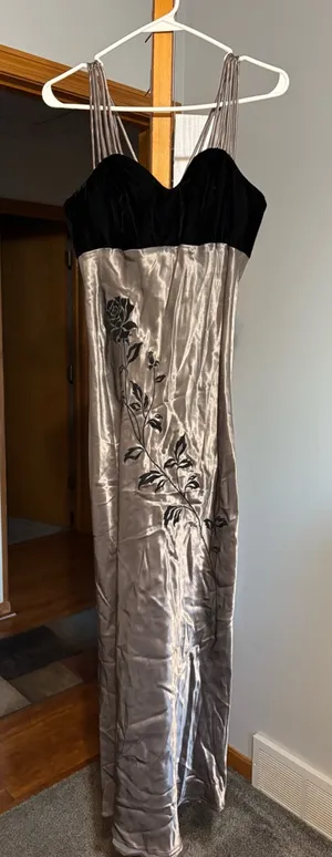 Y2K Velvet Satin Maxi Dress thumbnail 1