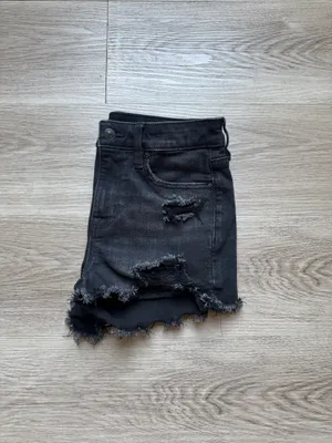 Women’s American Eagle Black Denim Shorts thumbnail 2
