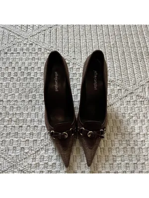 Jeffrey Campbell Walk-Thru Pump in Brown thumbnail 3