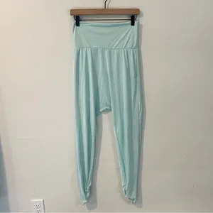 Free People Movement Echo‎ Harem Pants Super Soft Mint Green Cinched Ankle XS thumbnail 2