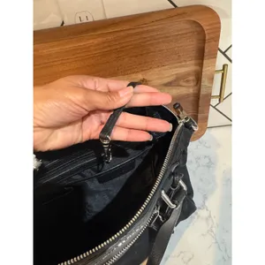 Michael Kors Gilmore satchel black nylon leather-trimmed shoulder bag casual thumbnail 9