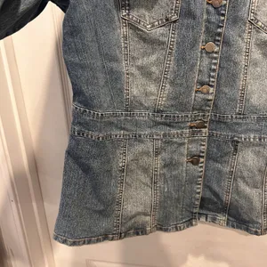 VTG Venezia Blue Stretch‎ Denim Chore Utility Button Front Jean Jacket Sz 14/16 thumbnail 6