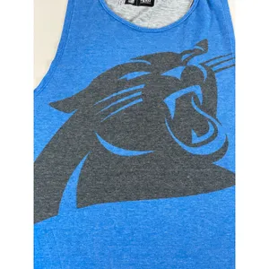 NFL Team Apparel Tank Top Panthers Logo Blue Side Slits Size XL thumbnail 2