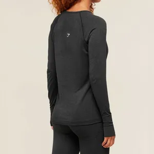 Gymshark Vital Seamless 2.0 Light Long Sleeve Top Black Small NWT thumbnail 2