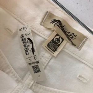 Madewell Womens The '90s Straight Jean: Two-Tone Workwear Edition White Ivory 23 thumbnail 7