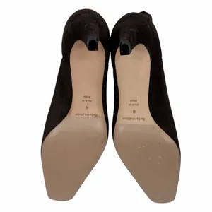 Reformation Roberta Suede Kitten Heel Ankle Boots Dark Brown Size 6 thumbnail 9