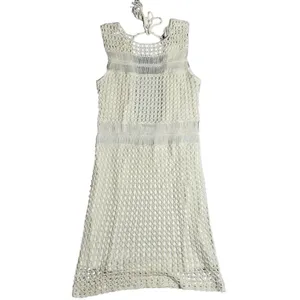 Anthropologie Line & Dot Karolina Crochet White‎ Dress Size: M thumbnail 2