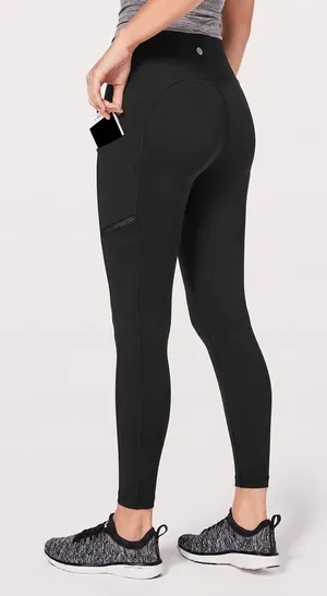 Lululemon Speed Up Tight Leggings Black High Rise Mesh Pockets 28" Gym Womens 4 thumbnail 1