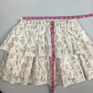 Altar’d State Cotton Layered Ditsy Floral Elastic Waist Mini Skirt Medium NWOT thumbnail 8