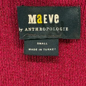 Maeve Anthropologie Top Bell Sleeve Square Neck Metallic Knit Blouse‎ Small thumbnail 5