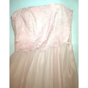 New Womens 4 NWT Ralph Lauren Dress Evening Gown $230 Pink Strapless Straps Long thumbnail 3