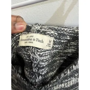 Abercrombie & Fitch Women Medium Heather Grey Black White Knit Bralette Crop Top thumbnail 4