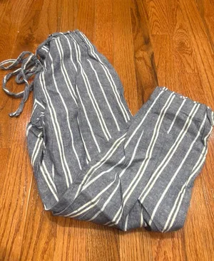 BeachLunchLounge Blue Striped Pants thumbnail 1