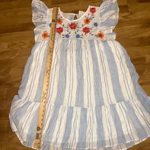 Perch by Blu Pepper‎ Embroidered Striped Tiered Ruffle Sleeve Dress 3XL thumbnail 10