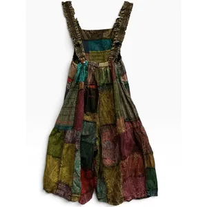 Kathmandu Imports Patchwork Harem Shortalls Overalls Boho NWT S thumbnail 2