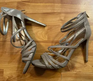 Guess Gold Metallic Strappy Heels size 10 thumbnail 1