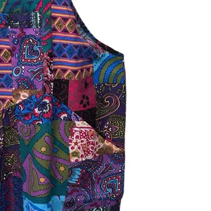 Women's Stitched Summer Good Vibes Vintage‎ Hippie Overalls - Size Large L thumbnail 3