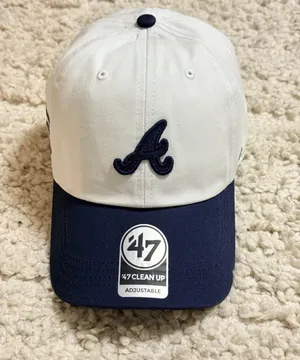 New 47 Brand Atlanta Braves Contemporary Two Tone 47 Clean Up Hat thumbnail 3