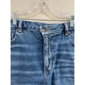 American Eagle High‎ Rise Denim Shorts Frayed Hem Blue Jean Shorts Size 12 thumbnail 8