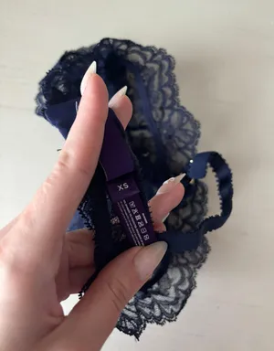 NWOT Journelle navy blue lace bralette - XS thumbnail 5