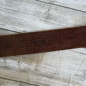 VTG Fossil Leather Belt‎ Brown Sz M Rhinestone Embellished Cowgirl Western y2K thumbnail 5