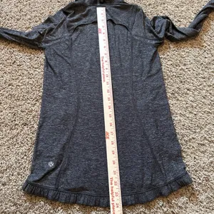 Lululemon‎ Womens Race Your Pace 1/2 Zip Size 2 Dark Gray Thumbholes thumbnail 11