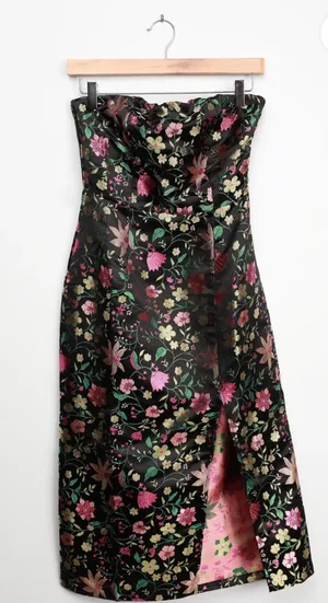 Satin midi dress thumbnail 3