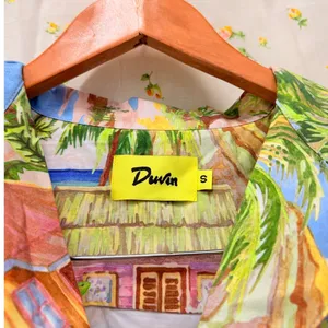 Duvin Vacation Daze Buttonup Tencel Small Spring‎ Summer Bahams Hawaii thumbnail 5