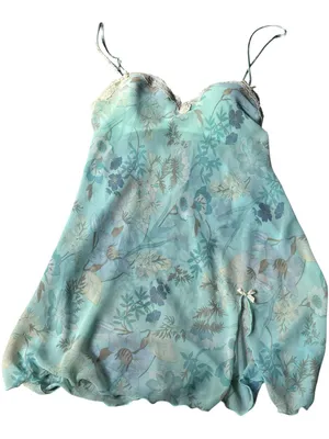 Vintage Y2K early 2000s Floral Lace Mini Slip Dress thumbnail 1