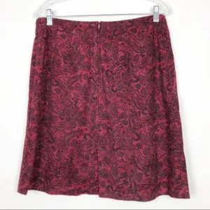 Women’s Red/Black High Waisted Burgundy Skirt thumbnail 2