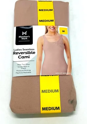MEMBER’S MARK Ladies Seamless Reversible Cami‎ NUDE M Tan Size M thumbnail 1