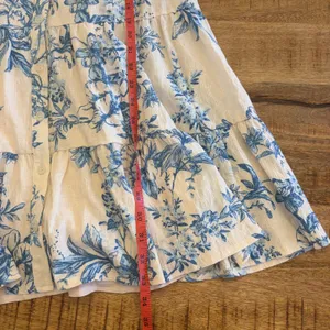 Free People‎ Sunbaked Swing Mini Dress M Cottagecore Tiered Whimsy Floral Toile thumbnail 13