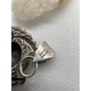 Vintage Sterling‎ Silver Angel Cherub Bow Pendant 925 SA Thailand Figural 7g thumbnail 4