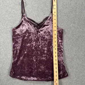 American Eagle Outfitters Crushed Velvet Cami Top Size Small Strappy Crossover thumbnail 3