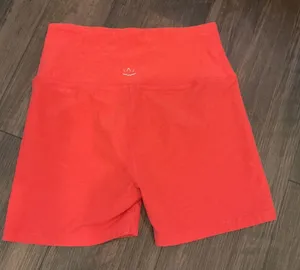 Beyond Yoga Spacedye Biker Shorts Coral Pink High Waisted Active Large L thumbnail 1