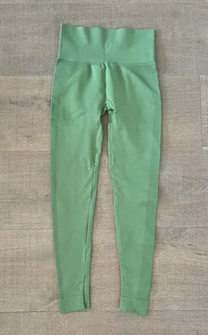 set active green full length high waisted workout yoga leggings thumbnail 1