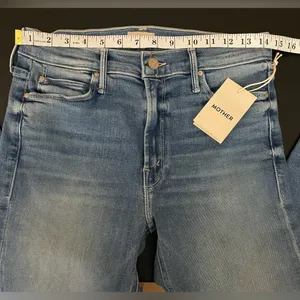 NWT MOTHER Denim Mid Rise Dazzler Ankle Fray Jeans Riding Cliffside Size 29 thumbnail 7