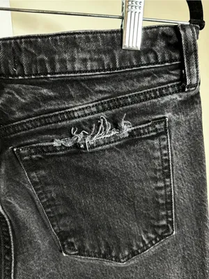 J168. Abercrombie & Fitch Womens 28 The 90s Black Straight Jeans MidRise thumbnail 4