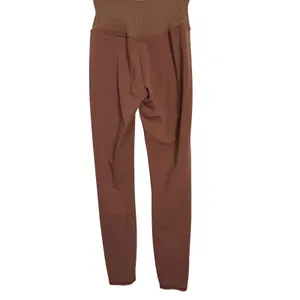 Vuori Rib‎ Studio Leggings Mahogany Brown High Rise Ribbed Waistband Yoga Pants thumbnail 5