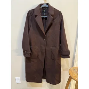 House of Harlow 1960 wool-blend long Overcoat Brown Size Medium Women's thumbnail 2