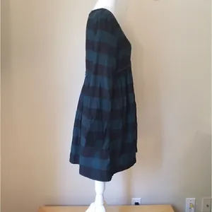 True Craft Green Black Plaid Button Down Dress XS thumbnail 4