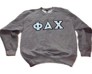 Phi Lambda Chi Greek Lettered Sweatshirt Size L Gray Size L thumbnail 1